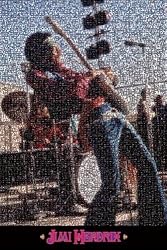 Jimi Hendrix (Mosaic, Guitar) Music Poster Print - 24x36