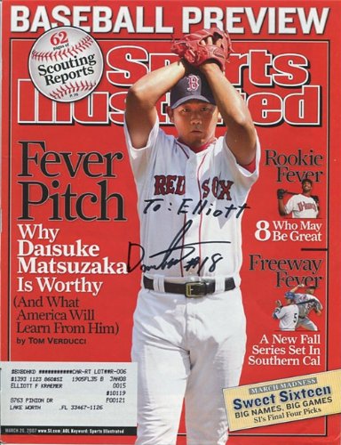 Daisuke Matsuzaka Autographed/Signed Sports Illustrated Cover