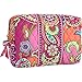 Vera Bradley Womens Large Cosmetic Pink Swirls One Size