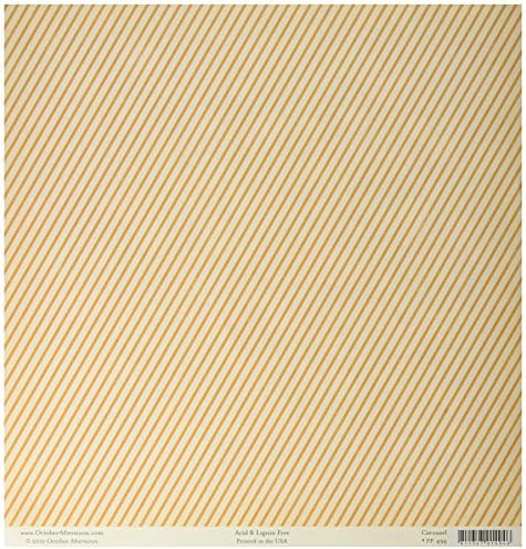 October Afternoon Midway Double-Sided Cardstock 12"X12"-Carousel 25 per Pack