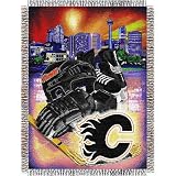 Calgary Flames NHL Woven Tapestry Throw Blanket (Home Ice Advantage) (48x60")"