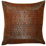 Decorative Cushion Cover in Silk India Gifts 16x16 inches (bcbr321) by ShalinCraft