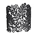eManco Adjustable Vintage Lace Wide Cuff Bangles Bracelets for Women Black Plated Jewelry