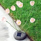 Super Bright Decorative Tulip 8 LED Solar Garden Lights - 4 PCS