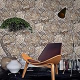 SOOMJ DIY石を倣石をまねる装飾3D立体 なレンガ 壁紙 壁用 おしゃれエンボスパターン 壁紙シール ベッドルーム リビングルーム 53cm×10m