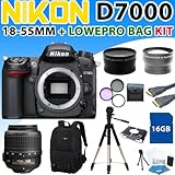 Nikon D7000 D-7000 Digital SLR Camera with Nikon 18-55mm F/3.5-5.6g Vr Af-s ....