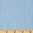58 Wide Classic Seersucker Turquoise and White Fabric By The Yard