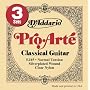 D'Addario EJ45 Pro-Arte Silver/Clear Normal Classical Guitar Strings (3-Pack)