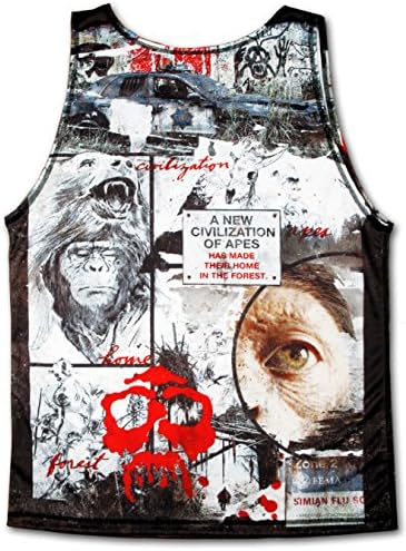 Planet of The Apes Blood Spattered Movie Tank Top Action Vest Men