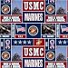 60'' Wide Military Fleece U.S. Marines Blocks Fabric By The Yard