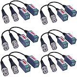 VIMVIP&reg; 6 PAIRS (12 Pcs) Mini CCTV BNC Video Balun Transceiver Cable