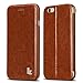 Jisoncase iPhone 6s Vintage Leather Stand Case Magnetic Flip Phone Cover for Apple iPhone 6/ 6s Brown (JS-I6S-05M20)