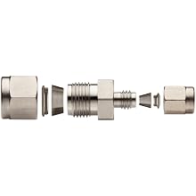 Parker A-Lok 2RU1-316 316 Stainless Steel Compression Tube Fitting, Reducing Union, Tube OD x Tube OD