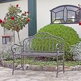 Gartenbank Eisen Metallbank Bank Metall 2-Sitzer 110cm NEU