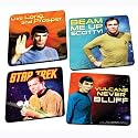 Vandor 80085 Star Trek 4-Piece Wood Coaster Set, Multicolored