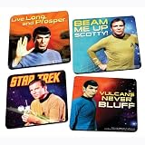 Vandor 80085 Star Trek 4-Piece Wood Coaster Set, Multicolored Vandor 80085 Star Trek 4-Piece Wood Coaster Set, Multicolored