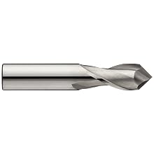 Magafor 8090 Carbide Micro Drill Mill, Inch and Metric, Uncoated (Bright) Finish, 90 Deg Point Angle, 2 Flutes, 1-1/2" Overall Length, 1.4mm Cutting Diameter, 3mm Shank Diameter