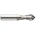 Magafor 8090 Carbide Micro Drill Mill, Inch and Metric, Uncoated (Bright) Finish, 90 Deg Point Angle, 2 Flutes, 1-1/2" Overall Length, 1.4mm Cutting Diameter, 3mm Shank Diameter