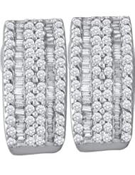 14KT White Gold 0.93 CTW Diamond Fashion Earrings