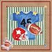 Art4Kids Football Jersey Mounted Art Print -18x18