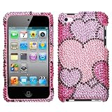 Bling Cloudy Hearts Diamante For Apple Ipod Touch 4g 4th Generation Hard Case Cell Phone Protector Phone Accessory