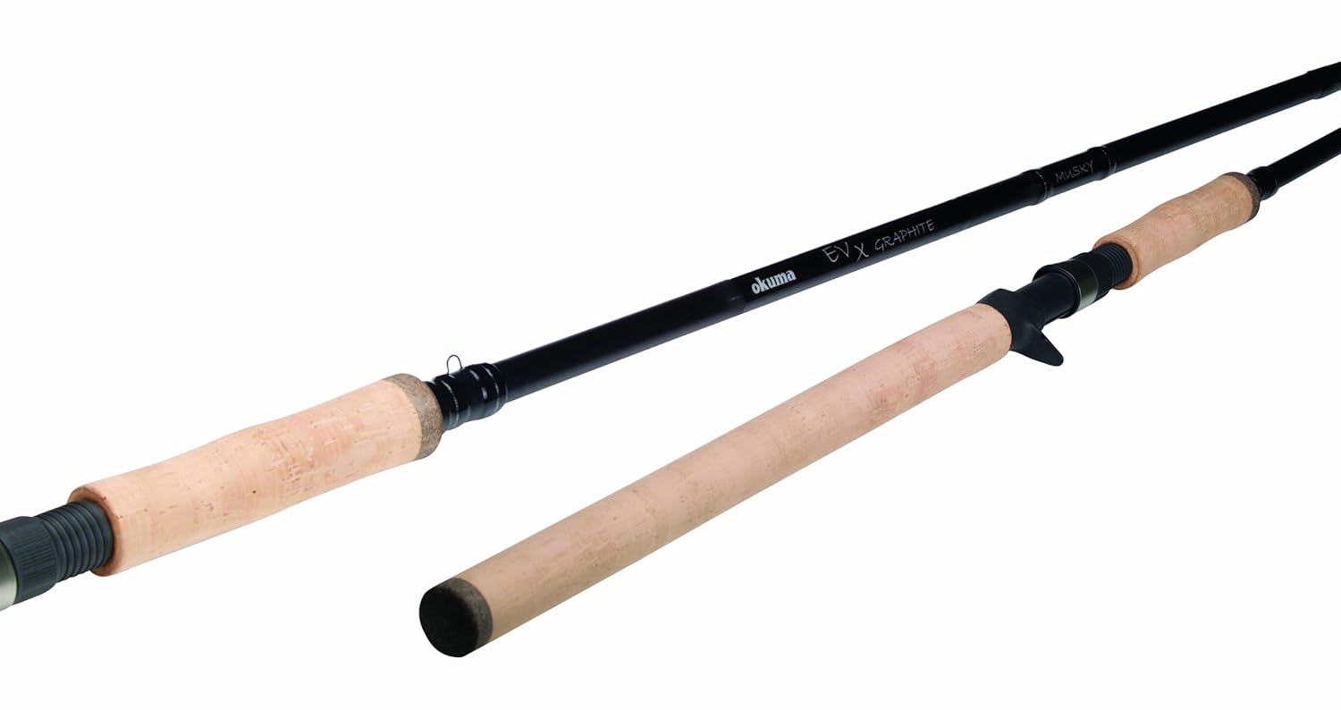 Okuma EVX Muskie Casting Rods (30 65 Pound 8 Feet Heavy) Sports