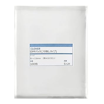 【クリックで詳細表示】透明OPP袋 テープ無し 91×130mm ≪L判写真用≫ 30ミクロン 【1000枚】(100枚パック×10)： 文房具・オフィス用品