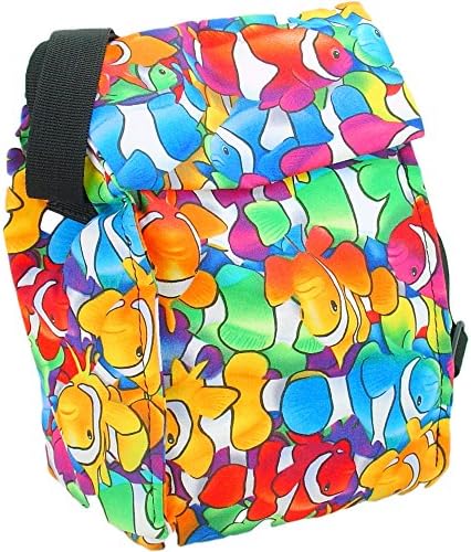 Cool Tote Insulated Lunch Bag Cooler Tote with Freezer Pack. Reusable for Kids, Teens, and Adults. (Bright Fish)