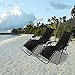 PARTYSAVING Infinity Zero Gravity Outdoor Lounge Patio Folding Reclining Chair Black Set of 2 APL1001