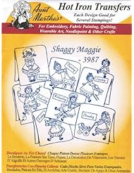 Art and Craft Supply: Shaggie Maggie Aunt Marthas Hot Iron Embroidery Transfer - Colonial Patterns