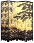 Discontinued feb 2011 - 72" Golden Forest Decorative Art Print Room Divider Screen - 4 Panel