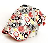 Peanut Shell Infant Car Seat Cover/Canopy (Red Blossom)