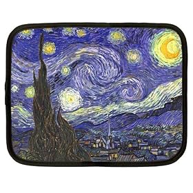 Netbook Notebook Case Large of Vincent van Gogh's Painting of Starry Night (Extremely High Quality, Licensed)
