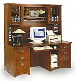 Mission Deluxe Computer Desk With Hutch
