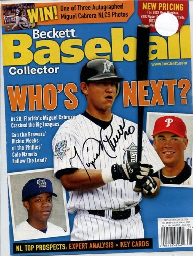 Miguel Cabrera Autographed/Signed Magazine Page