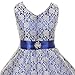 Little Girls Lace Overlay Satin Brooch Flowers Girls Dresses