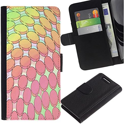 Be Good Phone Accessory // Leather Wallet Case Card Holder Flip Pouch for Sony Xperia Z1 Compact D5503 // Modern Art Button Power Black