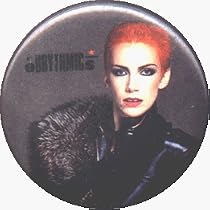 Eurythmics - Annie Lennox Face Shot - AUTHENTIC 1980's RETRO VINTAGE 1.25" Button / Pin