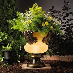 Kichler Traditional Beige Lighted Urn Planter by Kichler