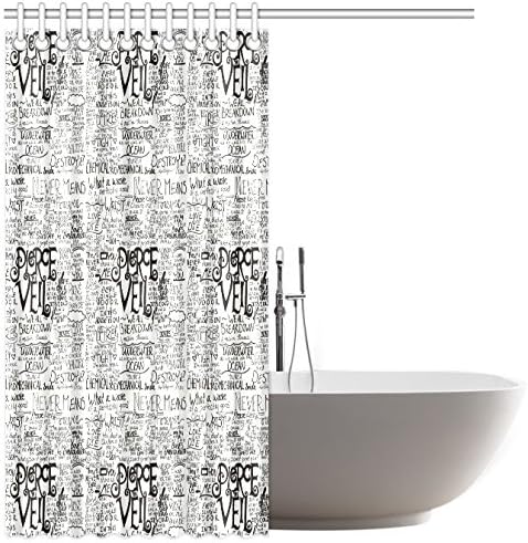 MOXUR Pierce The Veil Shower Curtain 66"x72" - Waterproof Polyester Fabric
