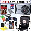 Canon PowerShot A490 10.1 MP Digital Camera + 8GB Deluxe Accessory Kit