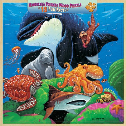 masterpieces fun facts 48 piece wood puzzle undersea friends cheap price