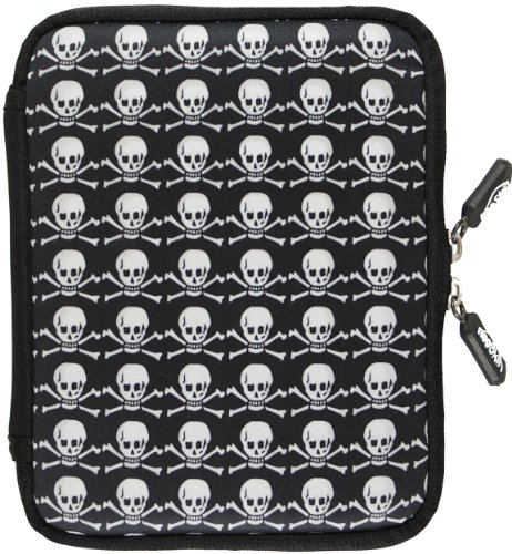NeoSkin Nook 2nd Edition Zip Sleeve, Skulls and Crossbones (Neoprene Nook 2nd Edition Cover, Nook 2nd Edition Case)