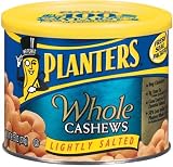 Planters Whole Cashews, 9.75-Ounce Canisters (Pack of 3)
