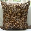 Total Sophistication - Throw Pillow Covers - Silk Pillow Cover with Metal Accents and Embroidery