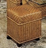 New Rattan Rolling Ottoman