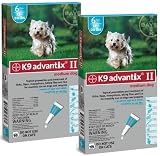 Bayer K9 Advantix II Teal - 11-20lbs.12 Month Supply Flea & Tick