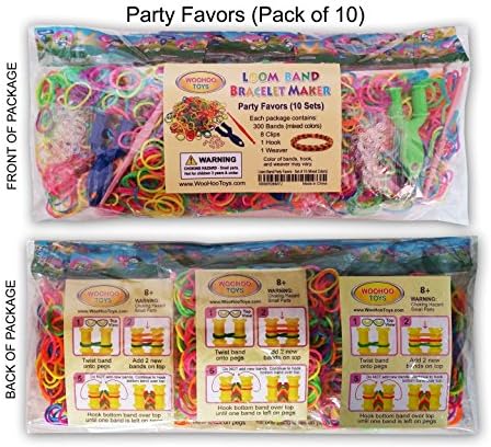 Multi-Colored Custom Loom Band Bracelet Maker Kit - Set of 10 (Mixed Colors)