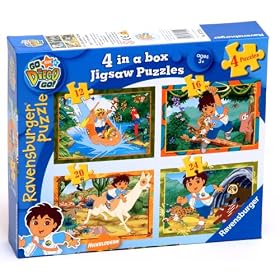 Go Diego Go - 4 in a Box Jigsaw Puzzles