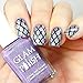 Whats Up Nails - Fishnet Nail Stencils Stickers Vinyls for Nail Art Design (1 Sheet, 12 Stencils)